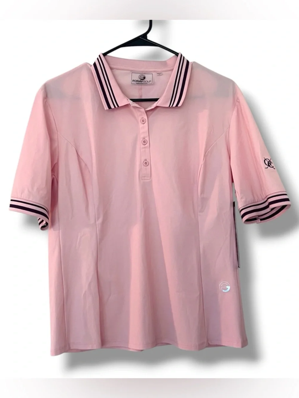 Foray Golf Women's Performance Large Pink Short Sleeve Polo Shirt - Picture 2 of 5